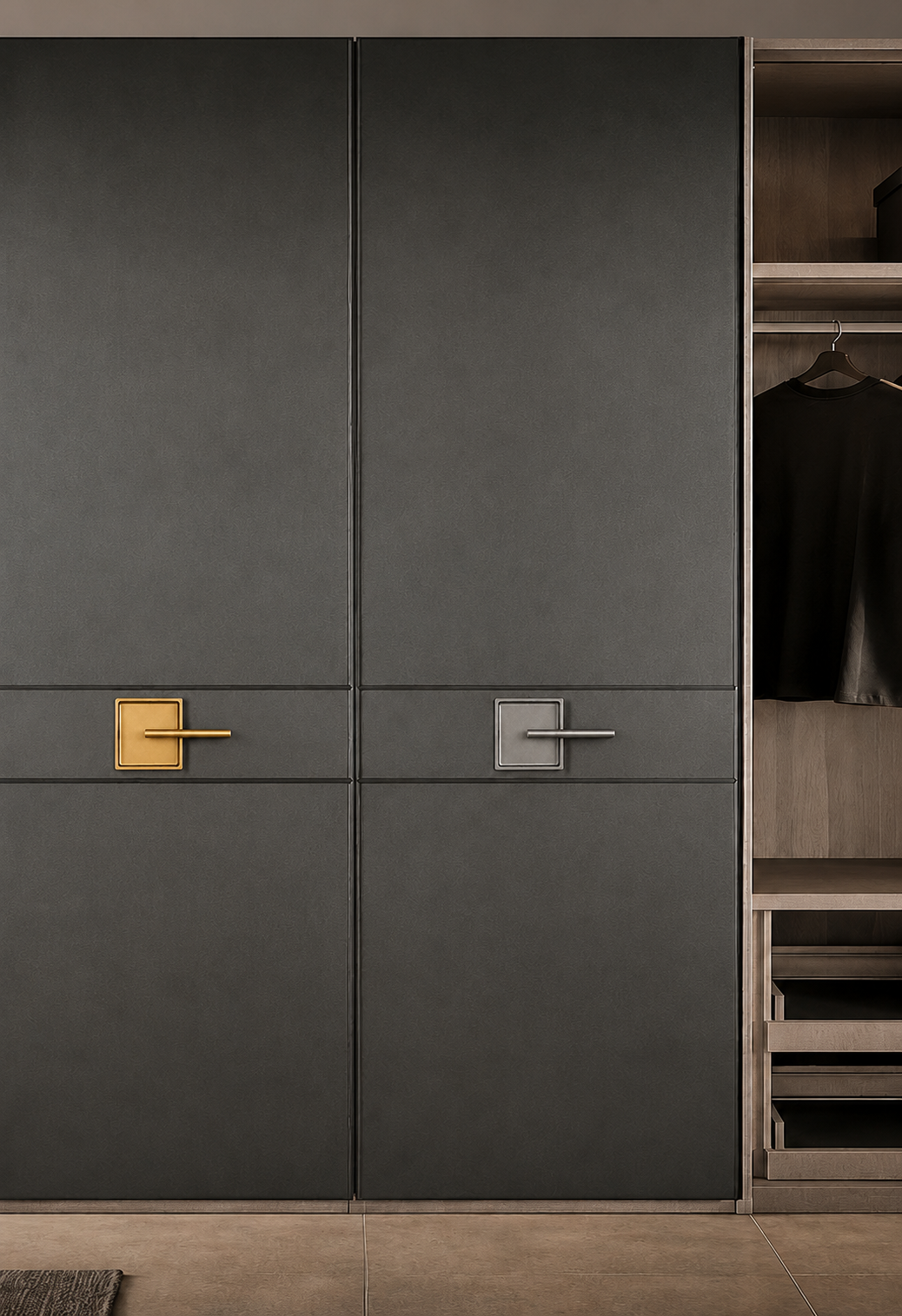 Square Rose Conceal Cabinet Handle