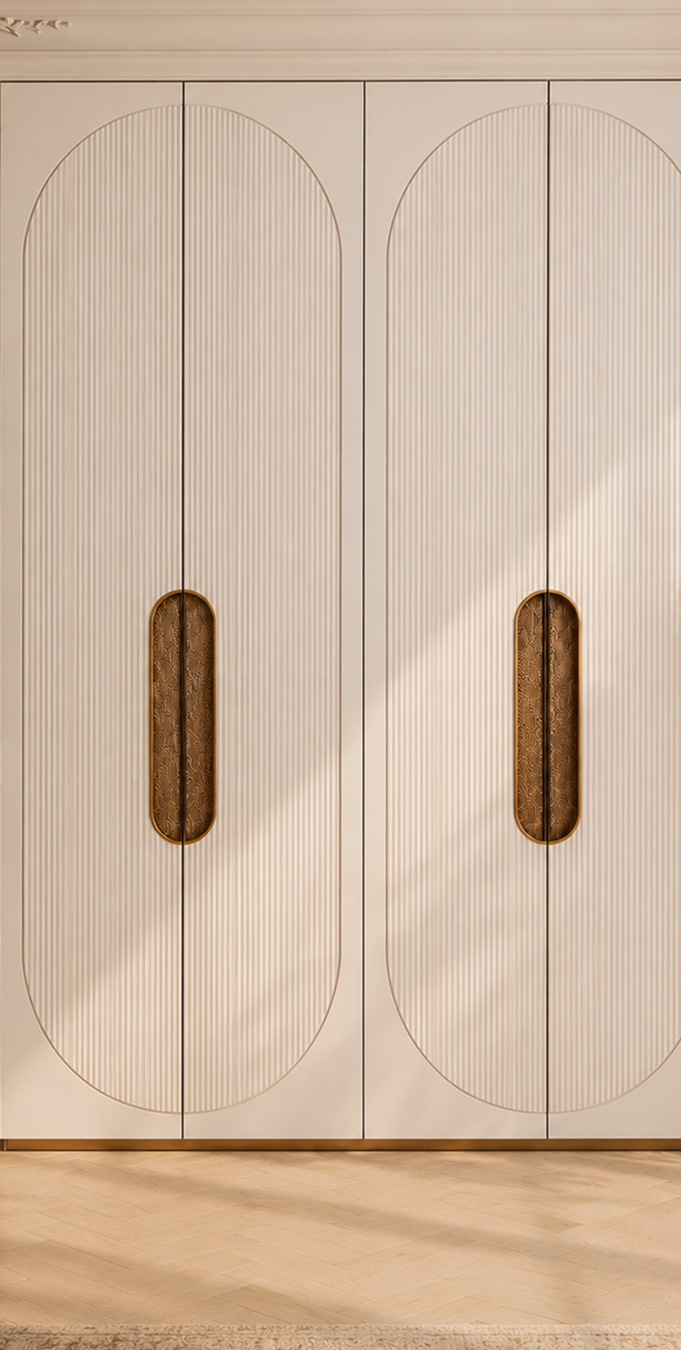 Capsule Flush Rose Gold Conceal Cabinet Handle