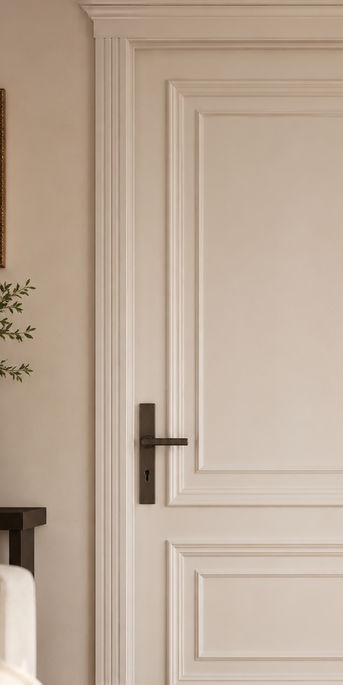 Gun Metal Modern Rose Door Lock