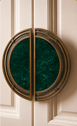 Malachite Resin Pull Handle