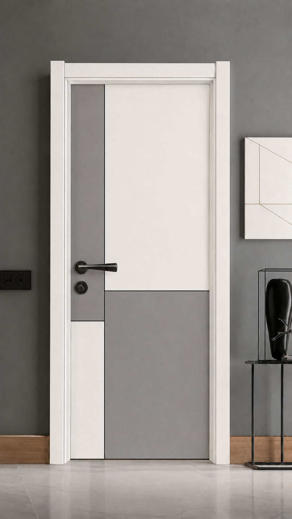 Matte Black Industrial Door Lock