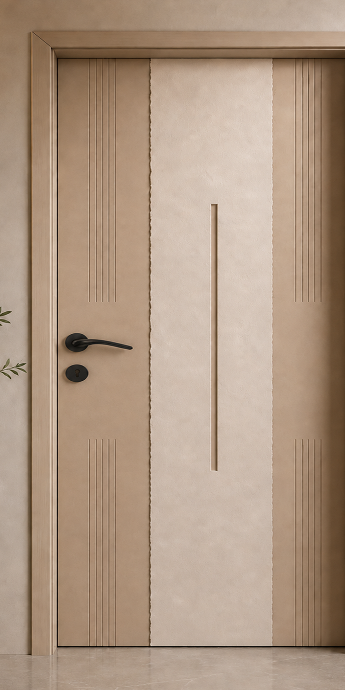 Rose Lever Door Lock - Matte Black S-Curve - Material HUB Bangladesh