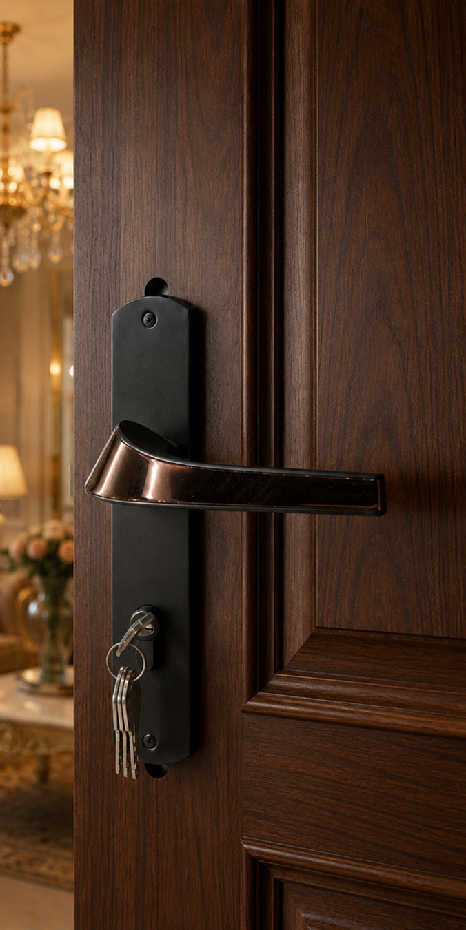 Silver Slim Door Lock