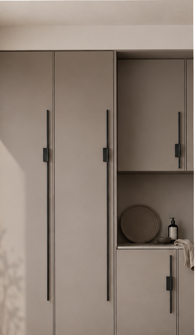 Rectangular Block Cabinet Handle - Matte Black Square Block - Material HUB Bangladesh