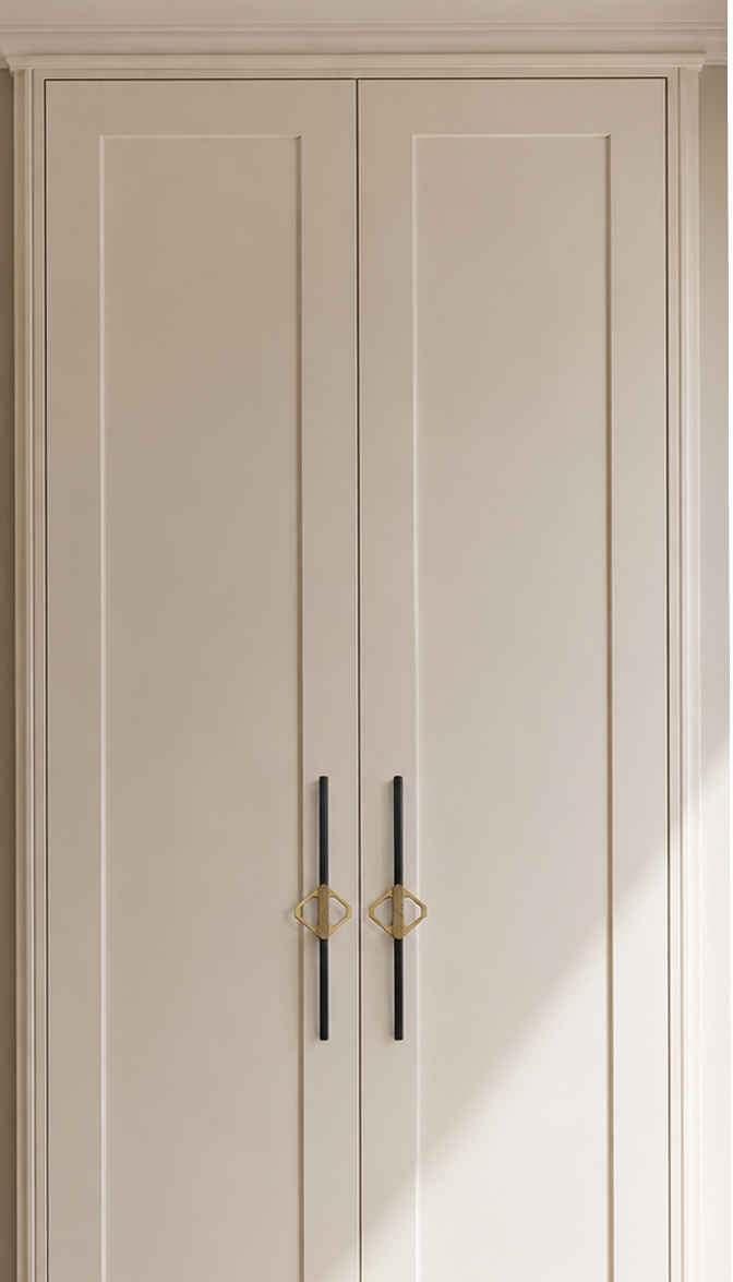 Diamond Grip Cabinet Handle - Antique Gold Diamond Pattern - Material HUB Bangladesh